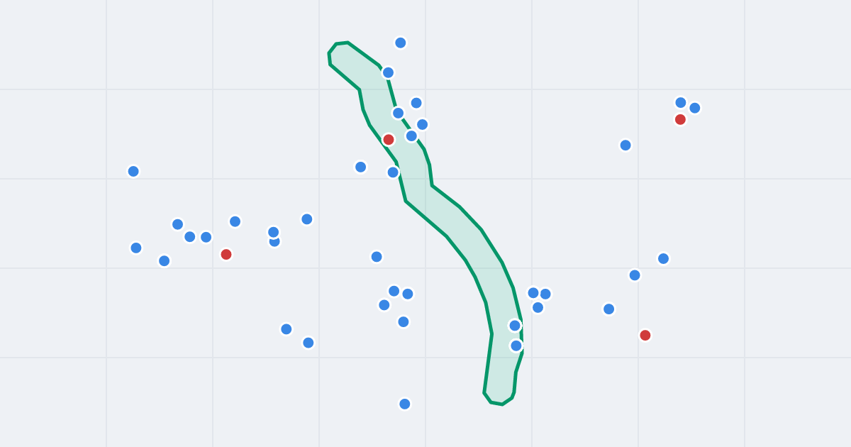 Mapa ulicy Strzelców z flipami w okolicy
