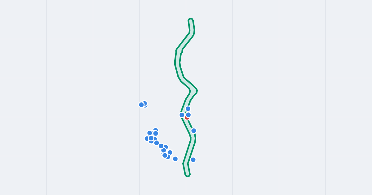Mapa ulicy św. Wojciecha z flipami w okolicy