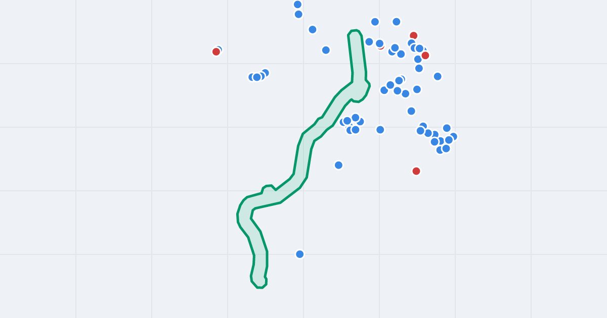 Mapa ulicy Nadbrzeżna z flipami w okolicy