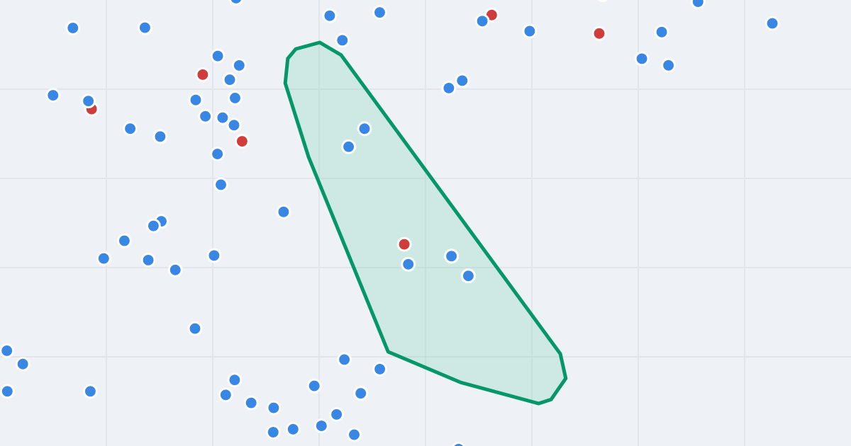Mapa ulicy Słowackiego z flipami w okolicy