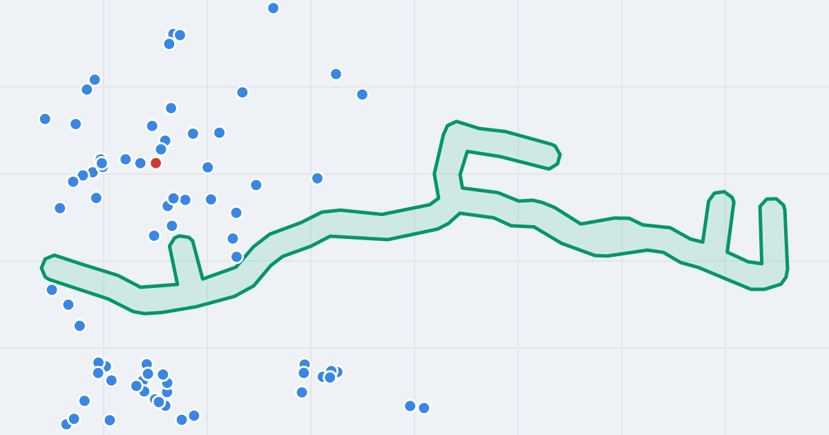 Mapa ulicy Wiejska z flipami w okolicy