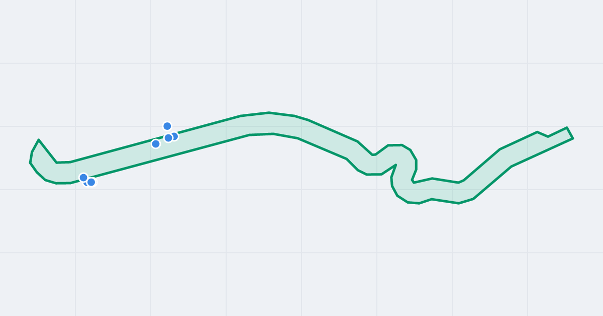 Mapa ulicy Księcia Józefa z flipami w okolicy