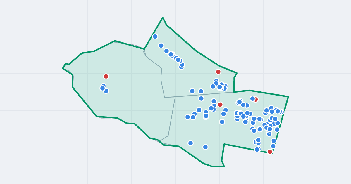 Mapa dzielnicy Bronowice: granica, osiedla i flipy