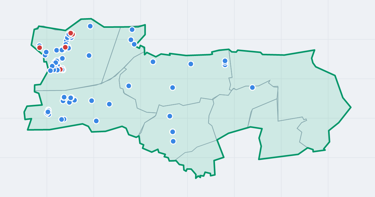 Mapa dzielnicy Swoszowice: granica, osiedla i flipy