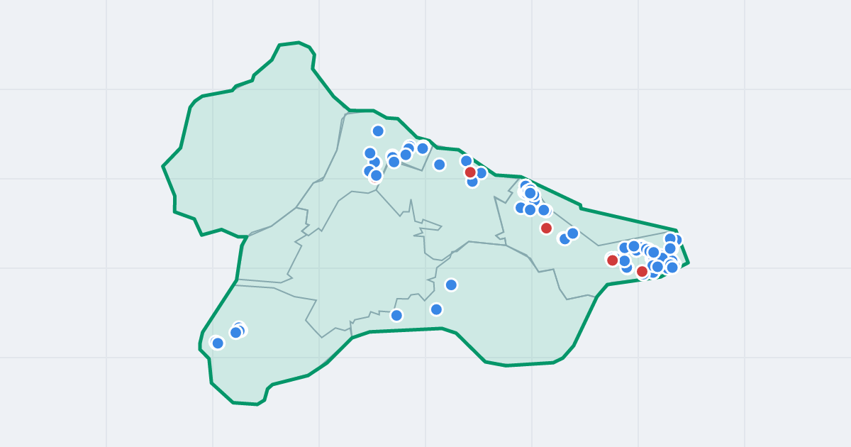 Mapa dzielnicy Zwierzyniec: granica, osiedla i flipy