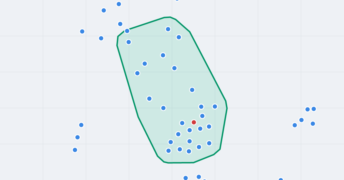 Mapa ulicy Franciszka Barcza z flipami w okolicy
