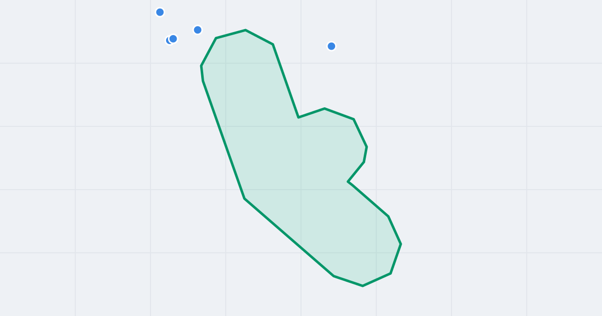 Mapa ulicy Franciszka Kurpierza z flipami w okolicy