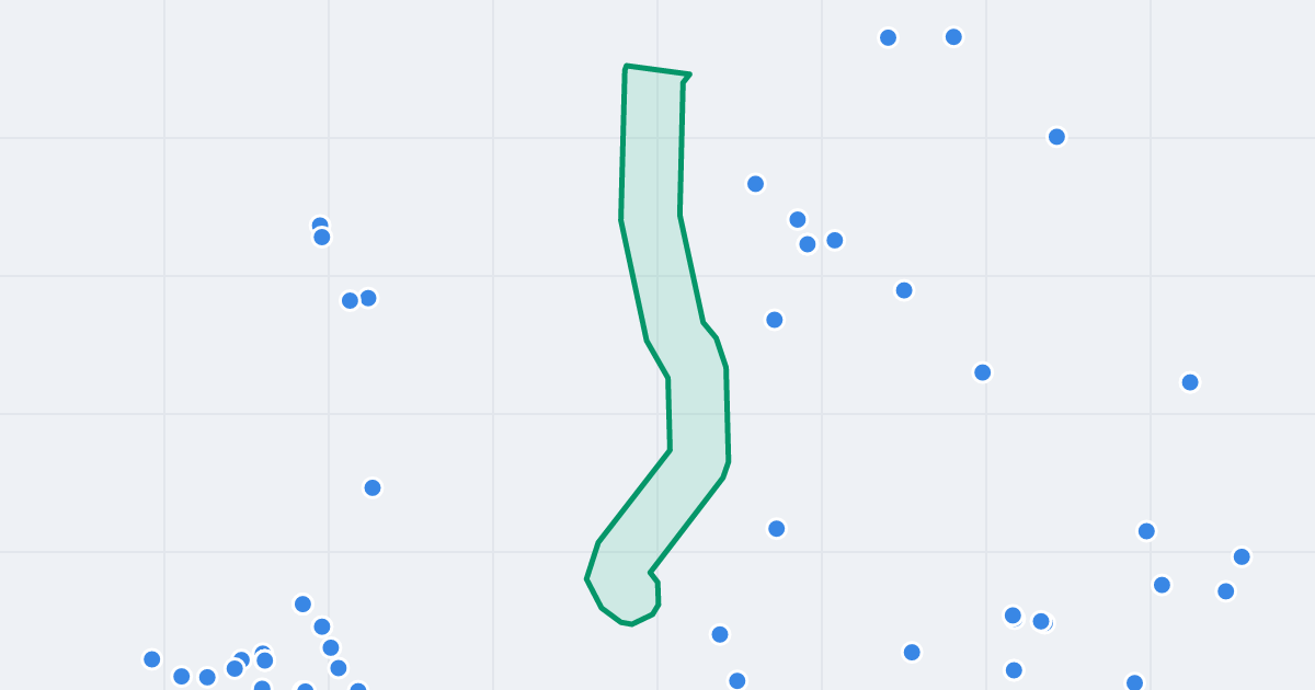Mapa ulicy Dąbrowskiego z flipami w okolicy