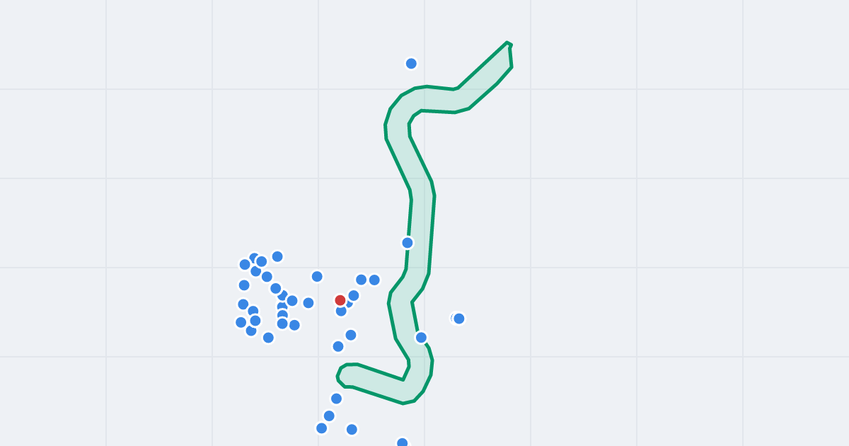 Mapa ulicy Piastowska z flipami w okolicy
