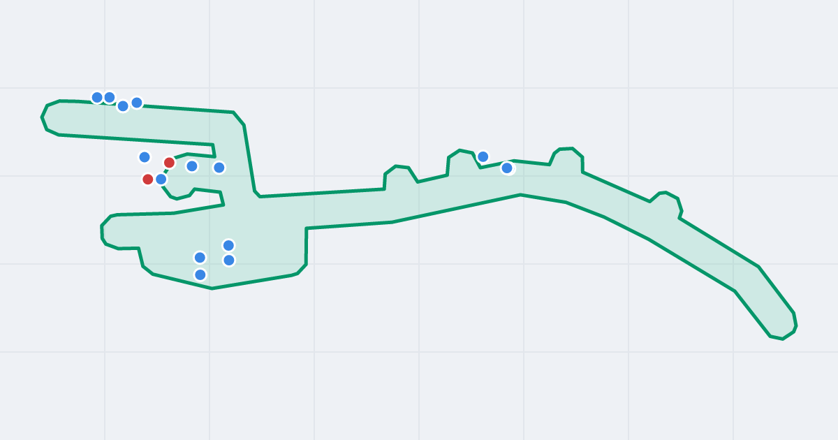 Mapa ulicy Krzysztofa Kamila Baczyńskiego z flipami w okolicy