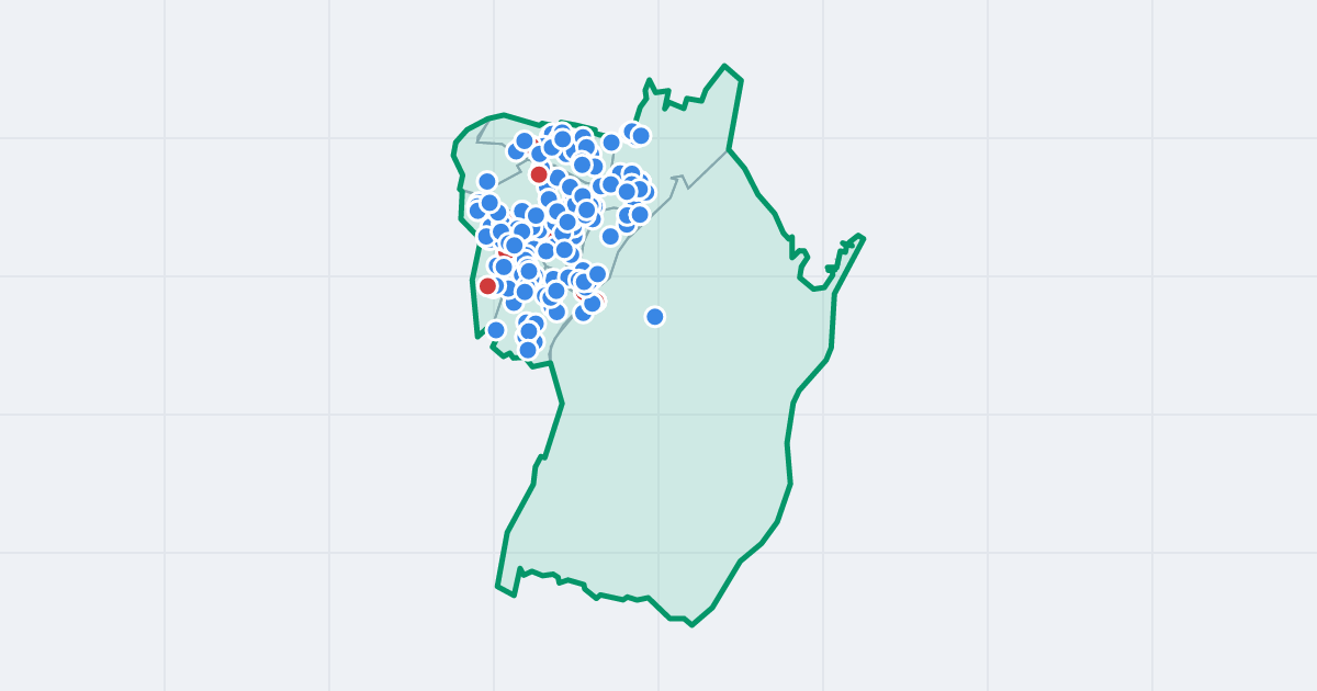 Mapa dzielnicy Śródmieście: granica, osiedla i flipy