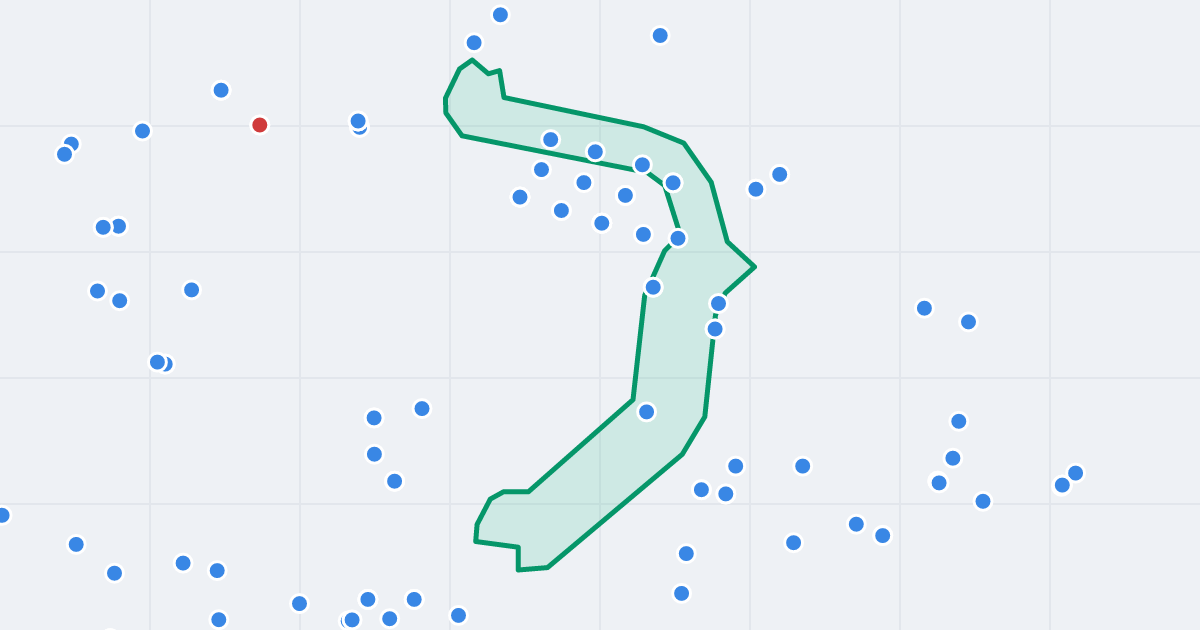 Mapa ulicy Komuny Paryskiej z flipami w okolicy
