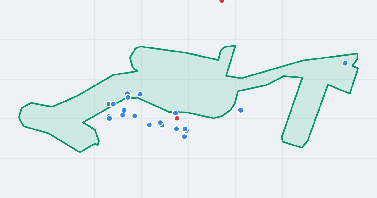 Mapa ulicy Żorska z flipami w okolicy