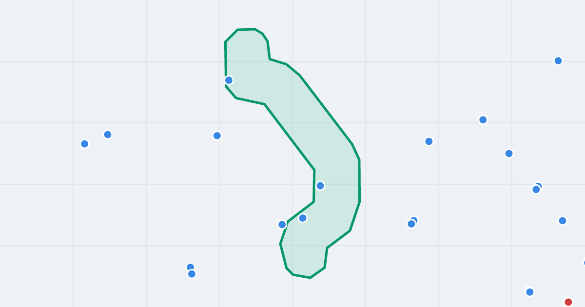 Mapa ulicy Marii Dąbrowskiej z flipami w okolicy