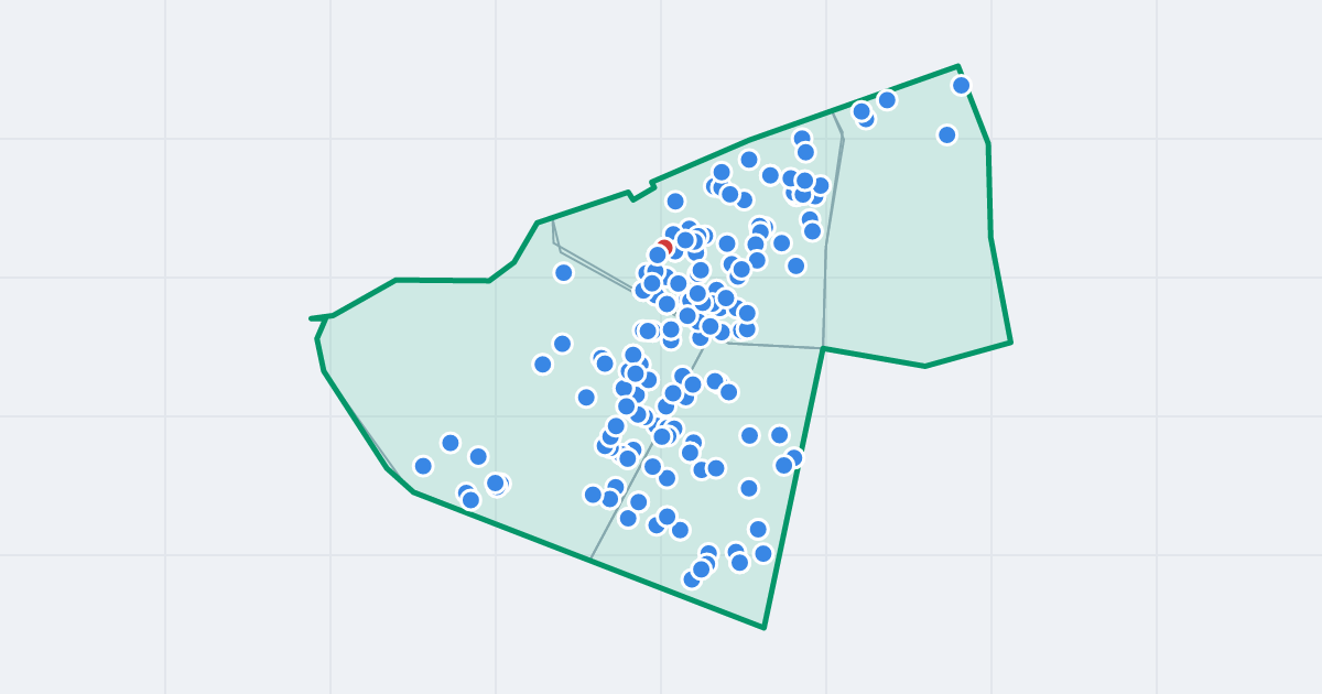 Mapa dzielnicy Ochota: granica, osiedla i flipy