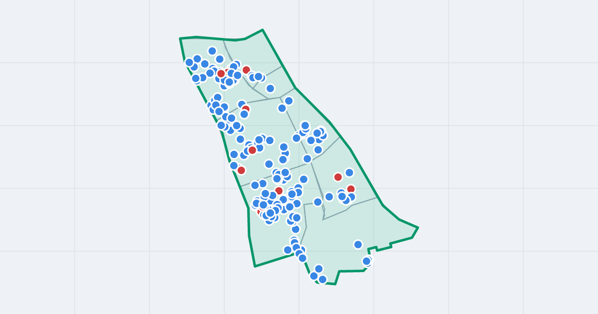 Mapa dzielnicy Śródmieście: granica, osiedla i flipy