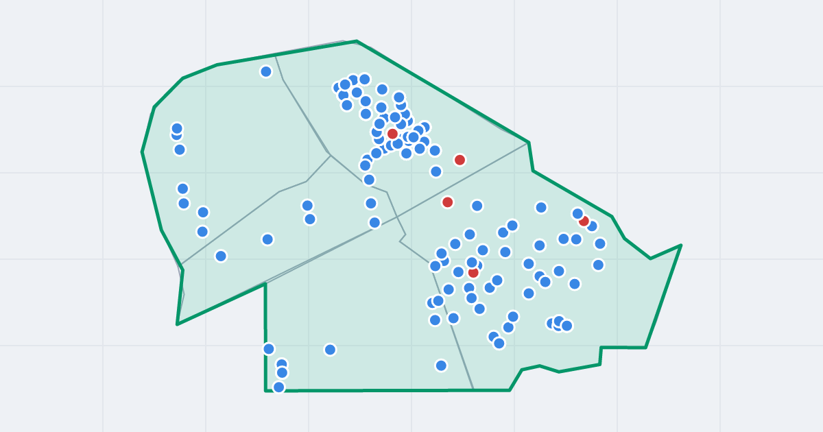 Mapa dzielnicy Ursus: granica, osiedla i flipy