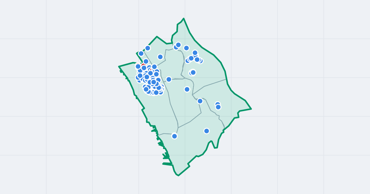 Mapa dzielnicy Wilanów: granica, osiedla i flipy