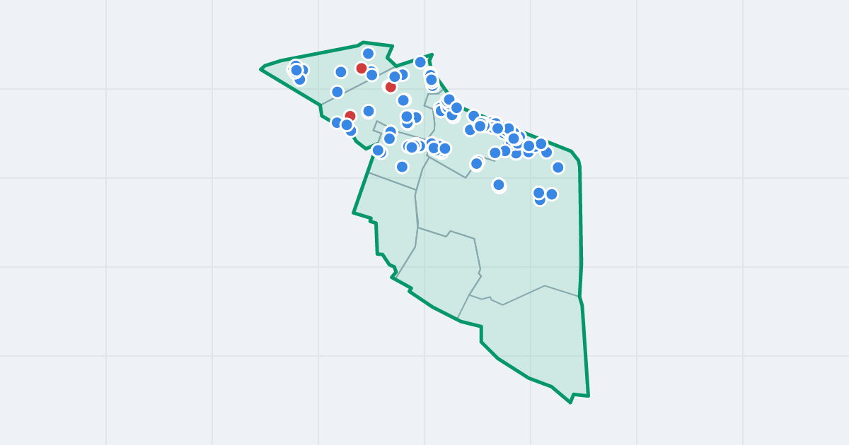 Mapa dzielnicy Włochy: granica, osiedla i flipy