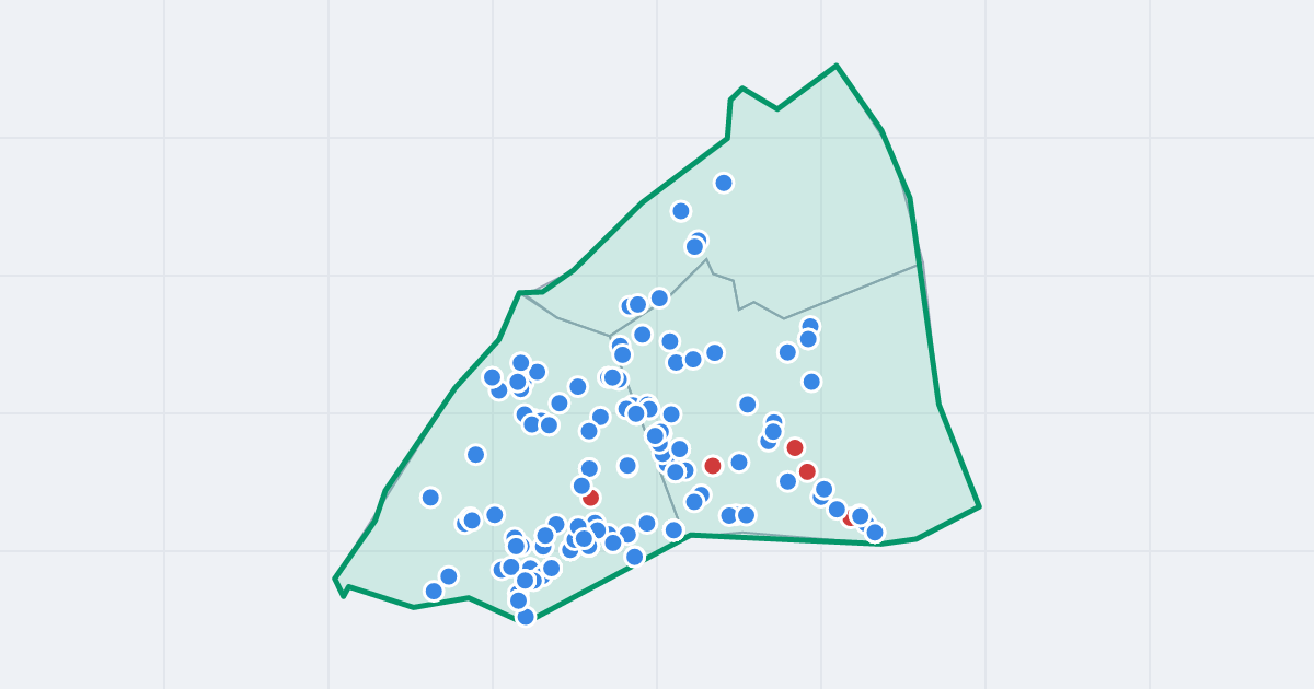 Mapa dzielnicy Żoliborz: granica, osiedla i flipy
