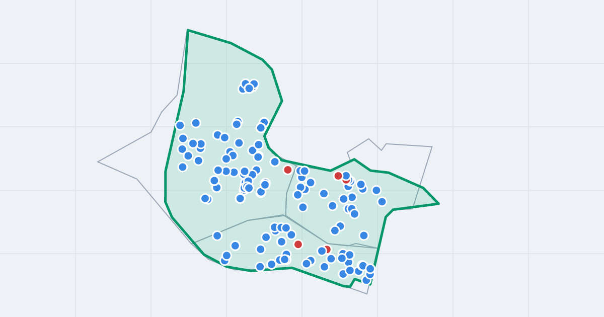 Mapa dzielnicy Stare Miasto: granica, osiedla i flipy
