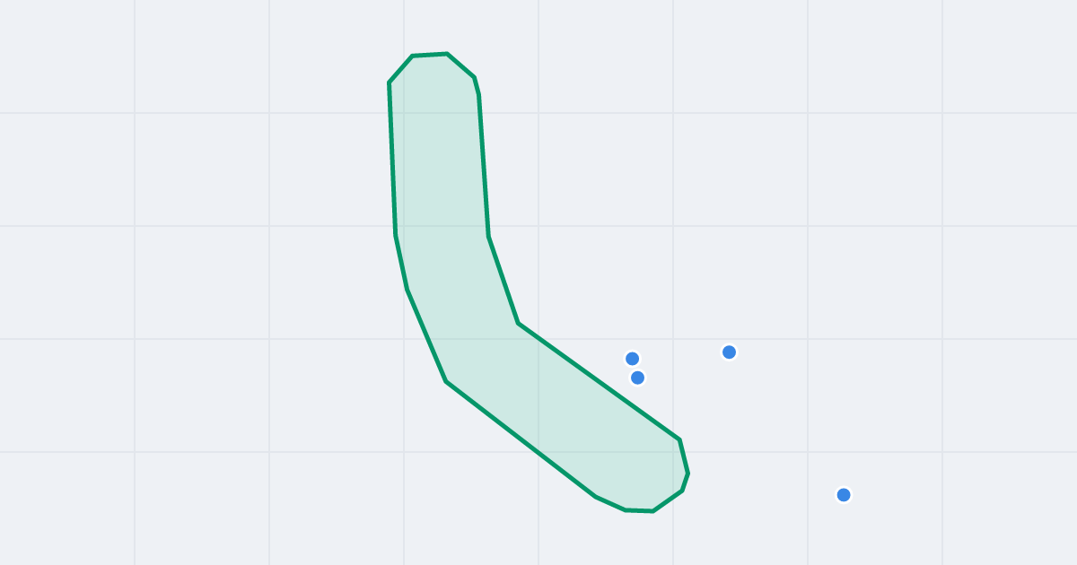 Mapa ulicy Kącka z flipami w okolicy