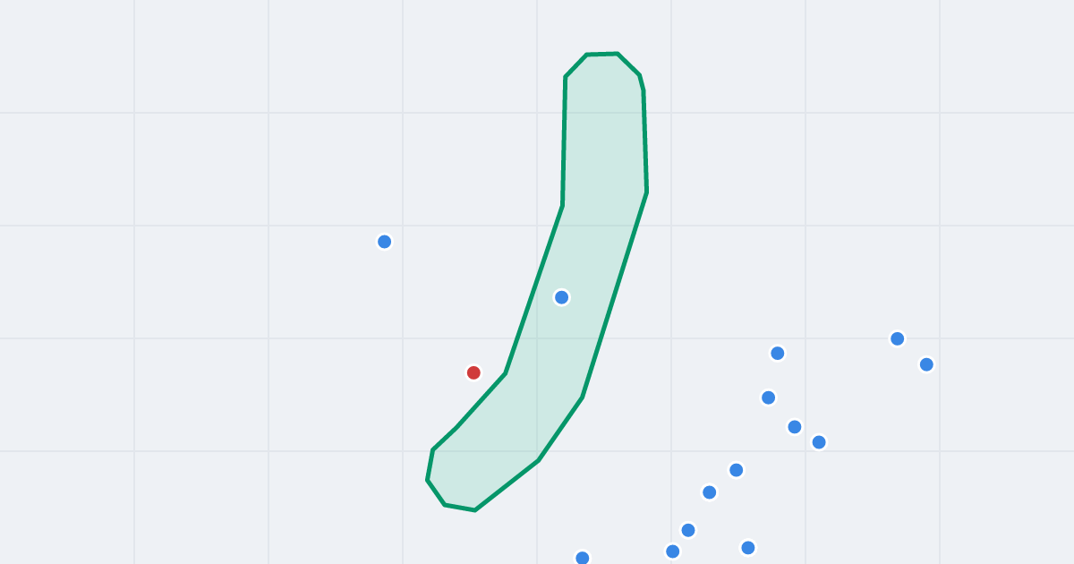 Mapa ulicy Ferdynanda Magellana z flipami w okolicy