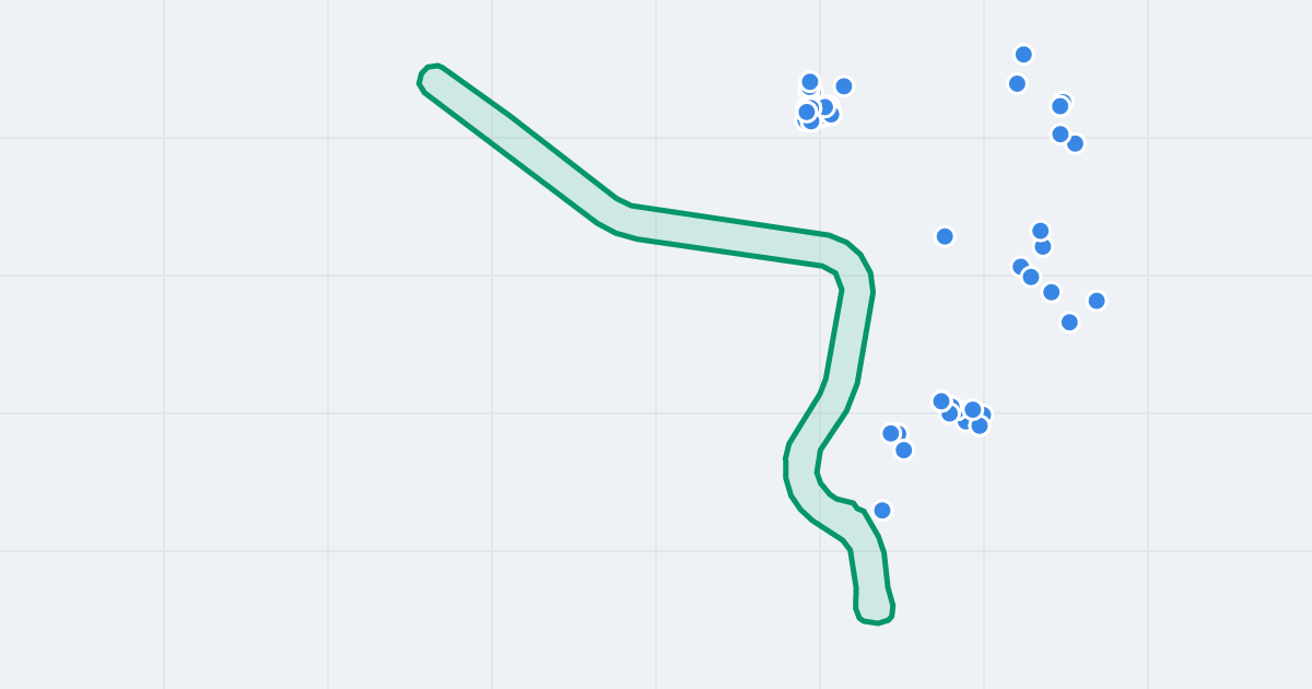 Mapa ulicy Zjednoczenia z flipami w okolicy